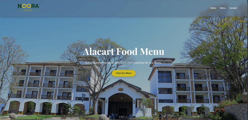 Digital Menu System for Noora Resort